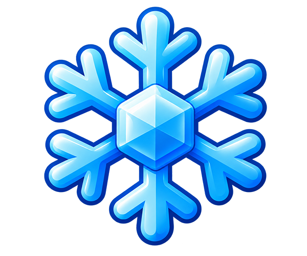 Snowflake representing cold and freezing climates